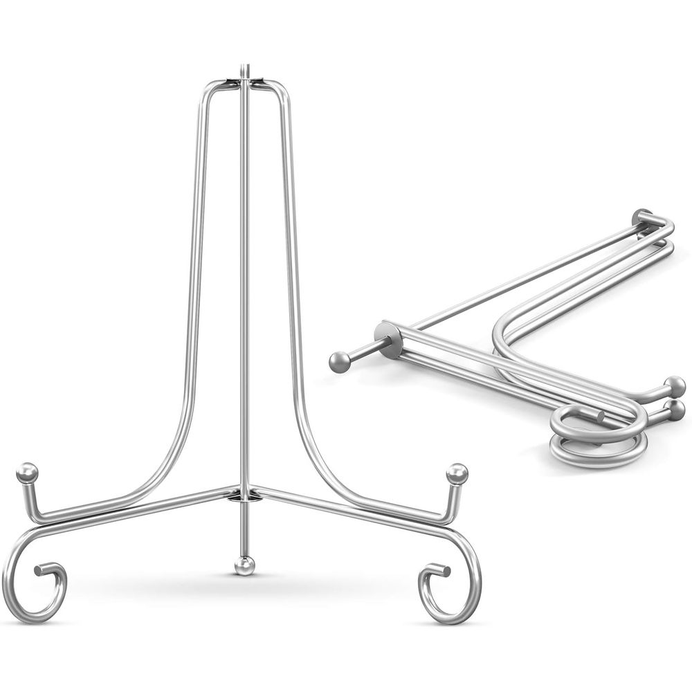 Photography Exhibition - 8 Inch Silver Metal Easel Stand