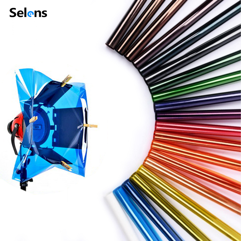 Photography Umbrella Lighting Kit - Selens 14 Colors 40*50cm Filter Gels
