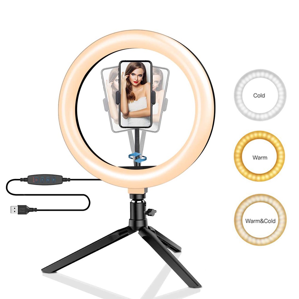 Photography Umbrella Lighting Kit - 26cm 10 inch Led Ring Selfie