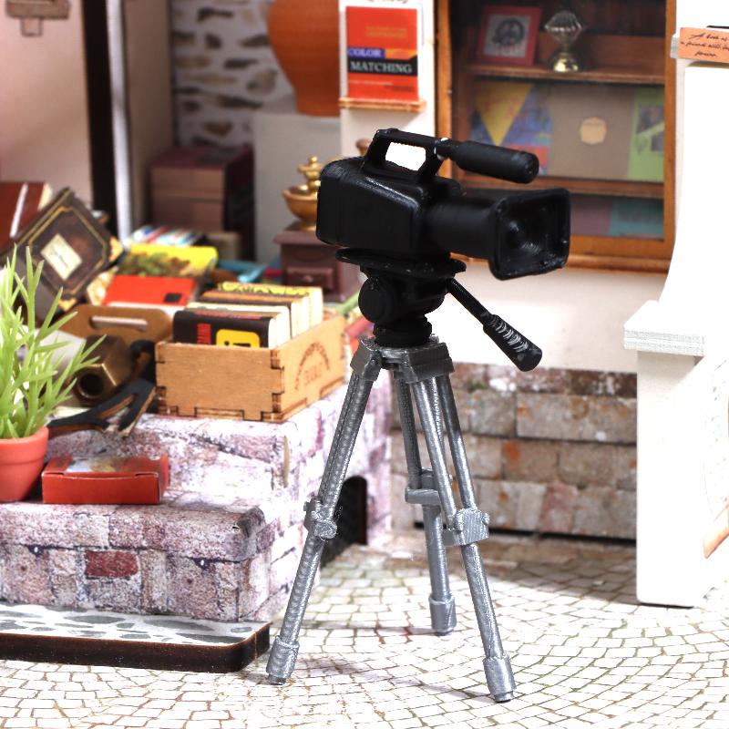 Photography Model - Mini Video Camera Tripod Model 1:12