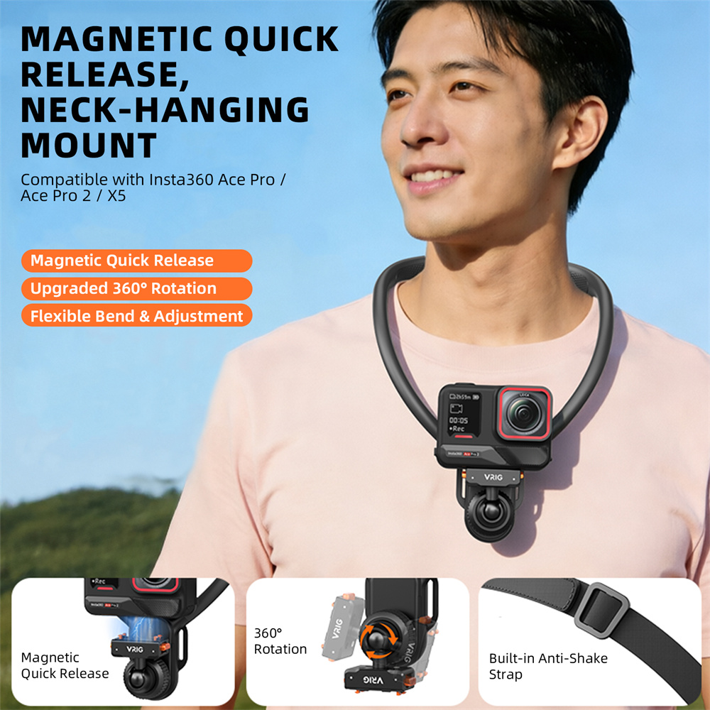 VRIG AC-82 Magnetic Neck Mount - огляд і ціна Camera Wrist Strap