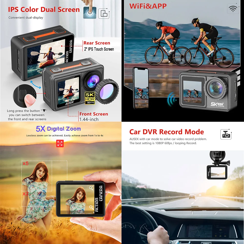 AUSEK M81TR Action Camera 5K 4 - огляд і ціна Photography Blog