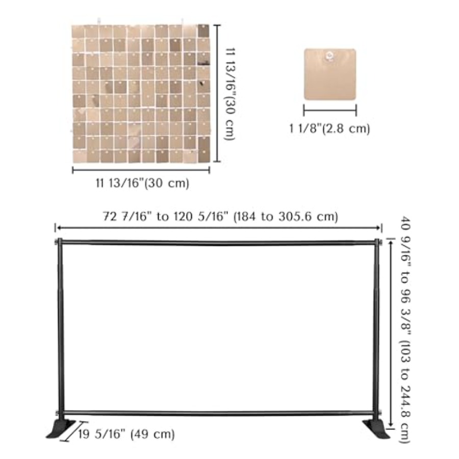 8x10' Shimmer Wall Backdrop St - огляд і ціна Backdrop Stand Kit