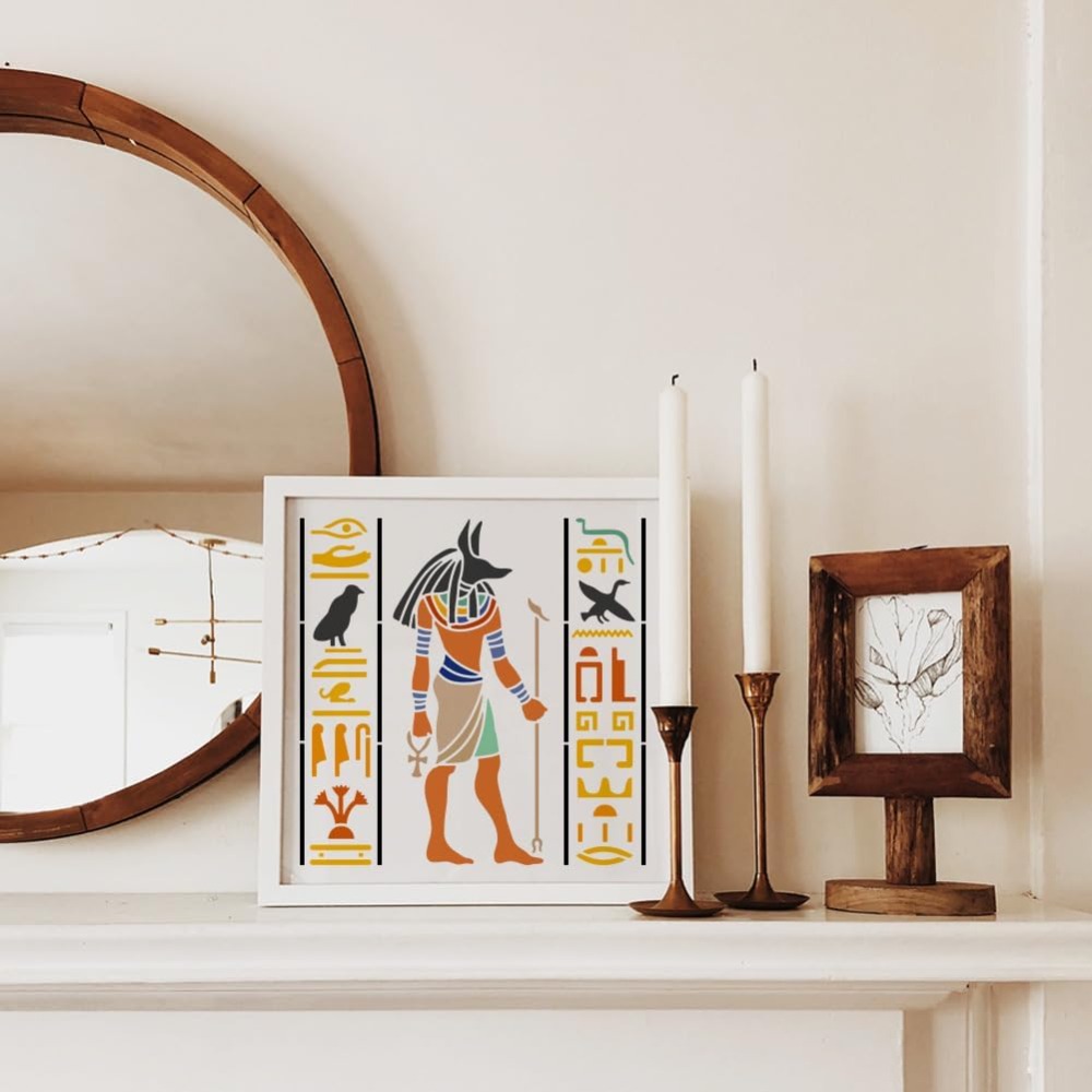 4 PCS Egyptian Symbols Stencil - огляд і ціна Photography Model