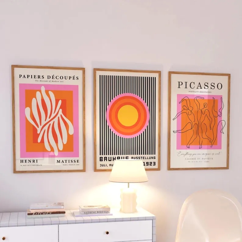 3pcsModern Orange  Bauhaus And - огляд і ціна Photography Interior