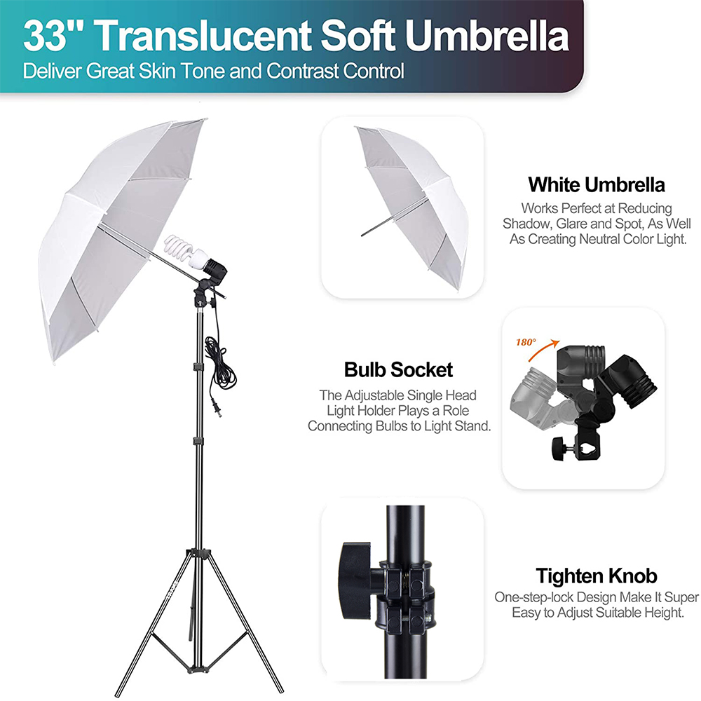 Cost-effective  Photo Studio E - огляд і ціна Photography Umbrella Lighting Kit