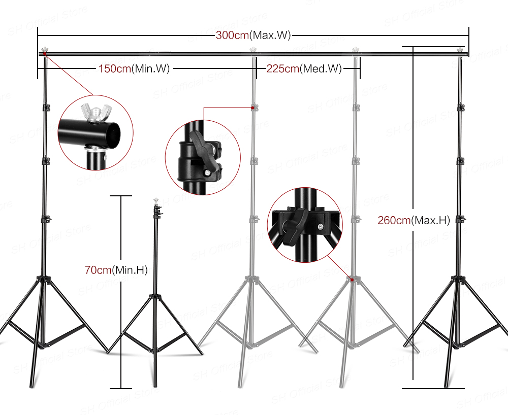 Photography Photo Studio Softb - огляд і ціна Backdrop Stand Kit